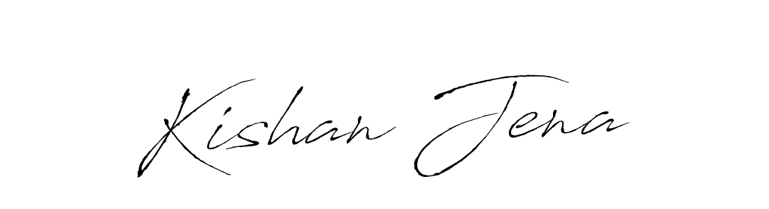 Kishan Jena stylish signature style. Best Handwritten Sign (Antro_Vectra) for my name. Handwritten Signature Collection Ideas for my name Kishan Jena. Kishan Jena signature style 6 images and pictures png