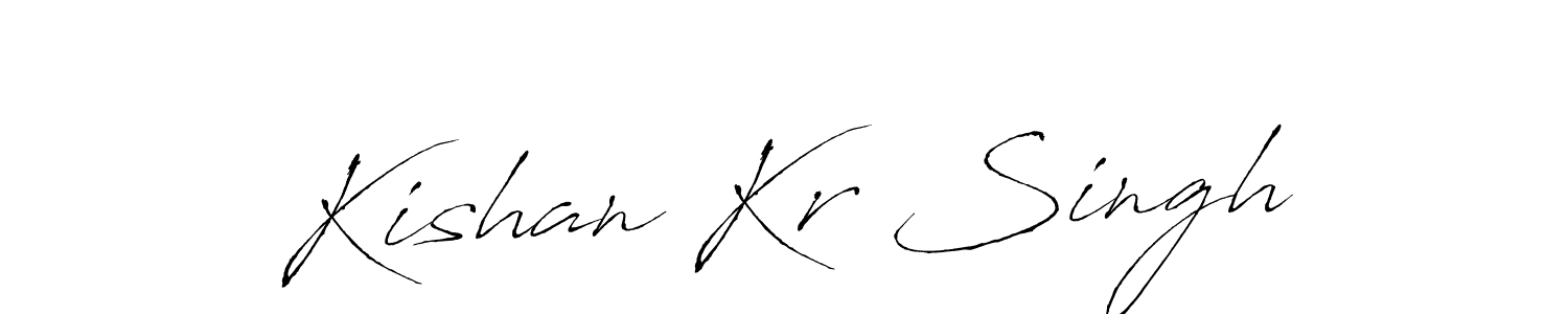 Create a beautiful signature design for name Kishan Kr Singh. With this signature (Antro_Vectra) fonts, you can make a handwritten signature for free. Kishan Kr Singh signature style 6 images and pictures png