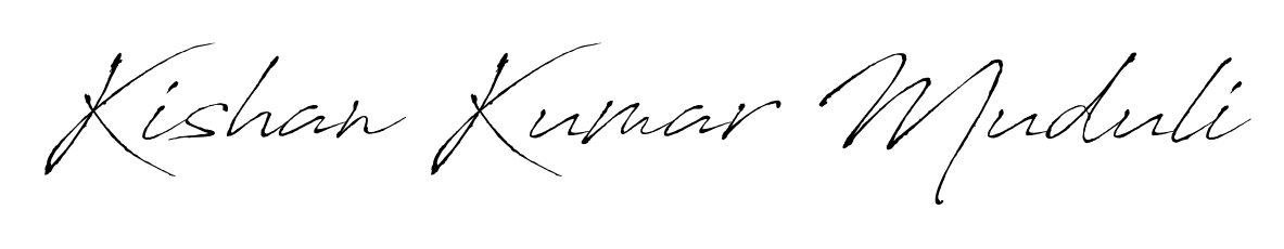 A dynamic signature style for Kishan Kumar Muduli using Antro_Vectra script. Designed to look authentic, handwritten, and professional. Kishan Kumar Muduli signature style 6 images and pictures png