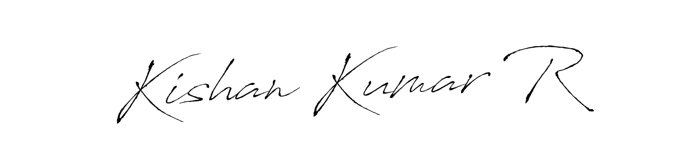 It looks lik you need a new signature style for name Kishan Kumar R. Design unique handwritten (Antro_Vectra) signature with our free signature maker in just a few clicks. Kishan Kumar R signature style 6 images and pictures png