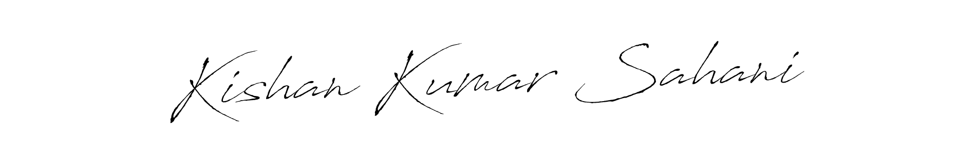Kishan Kumar Sahani stylish signature style. Best Handwritten Sign (Antro_Vectra) for my name. Handwritten Signature Collection Ideas for my name Kishan Kumar Sahani. Kishan Kumar Sahani signature style 6 images and pictures png