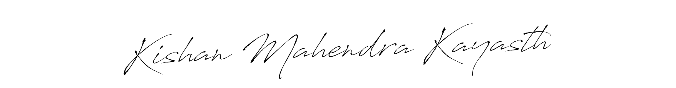 Create a beautiful signature design for name Kishan Mahendra Kayasth. With this signature (Antro_Vectra) fonts, you can make a handwritten signature for free. Kishan Mahendra Kayasth signature style 6 images and pictures png