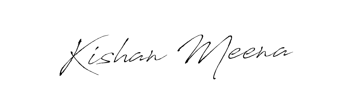 How to make Kishan Meena signature? Antro_Vectra is a professional autograph style. Create handwritten signature for Kishan Meena name. Kishan Meena signature style 6 images and pictures png