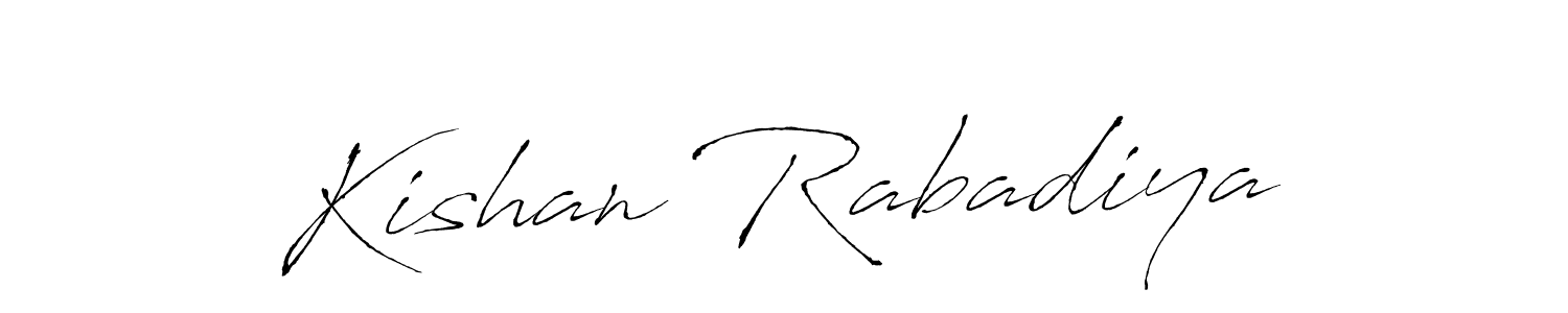 Also we have Kishan Rabadiya name is the best signature style. Create professional handwritten signature collection using Antro_Vectra autograph style. Kishan Rabadiya signature style 6 images and pictures png