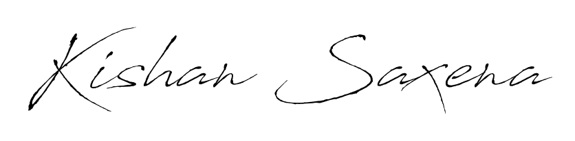A stylish, flowing autograph style designed for name Kishan Saxena using Antro_Vectra typography. Perfect for digital creative projects. Kishan Saxena signature style 6 images and pictures png
