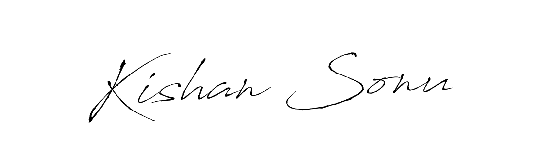 Design your own signature with our free online signature maker. With this signature software, you can create a handwritten (Antro_Vectra) signature for name Kishan Sonu. Kishan Sonu signature style 6 images and pictures png