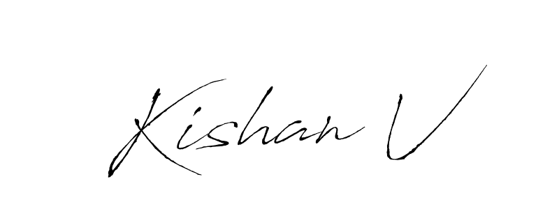 if you are searching for the best signature style for your name Kishan V. so please give up your signature search. here we have designed multiple signature styles  using Antro_Vectra. Kishan V signature style 6 images and pictures png