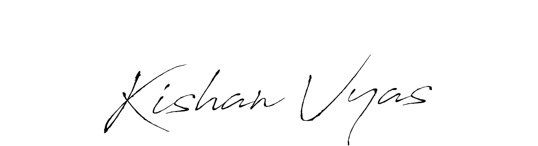 How to make Kishan Vyas name signature. Use Antro_Vectra style for creating short signs online. This is the latest handwritten sign. Kishan Vyas signature style 6 images and pictures png