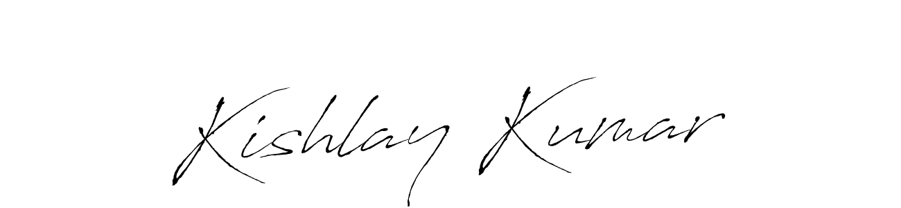 Design your own signature with our free online signature maker. With this signature software, you can create a handwritten (Antro_Vectra) signature for name Kishlay Kumar. Kishlay Kumar signature style 6 images and pictures png