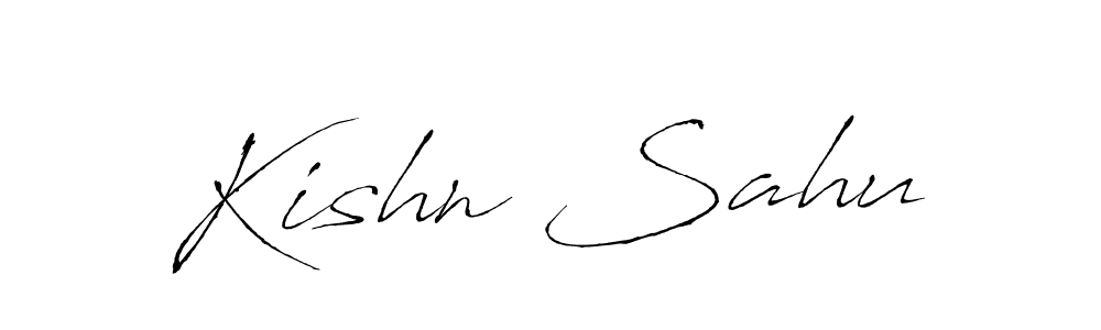 How to make Kishn Sahu name signature. Use Antro_Vectra style for creating short signs online. This is the latest handwritten sign. Kishn Sahu signature style 6 images and pictures png