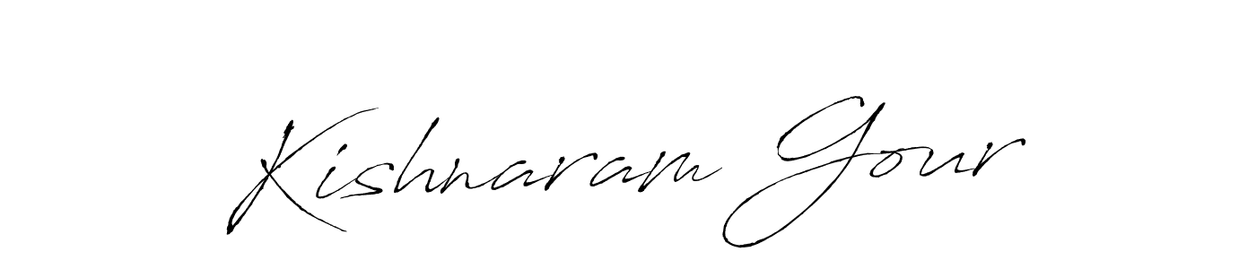 You should practise on your own different ways (Antro_Vectra) to write your name (Kishnaram Gour) in signature. don't let someone else do it for you. Kishnaram Gour signature style 6 images and pictures png