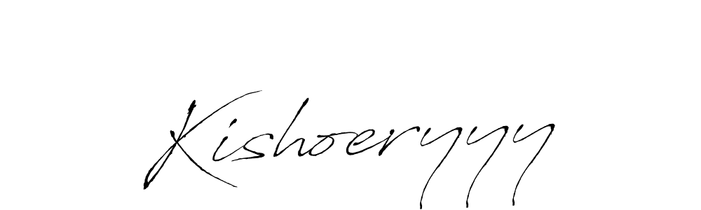 How to make Kishoeryyy name signature. Use Antro_Vectra style for creating short signs online. This is the latest handwritten sign. Kishoeryyy signature style 6 images and pictures png