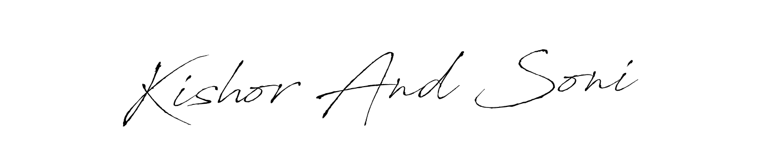 Use a signature maker to create a handwritten signature online. With this signature software, you can design (Antro_Vectra) your own signature for name Kishor And Soni. Kishor And Soni signature style 6 images and pictures png