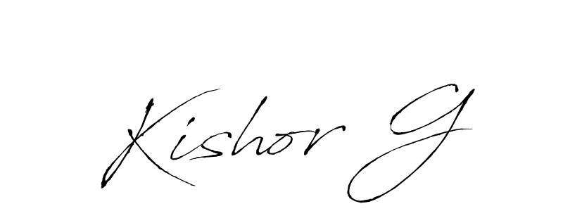 You should practise on your own different ways (Antro_Vectra) to write your name (Kishor G) in signature. don't let someone else do it for you. Kishor G signature style 6 images and pictures png