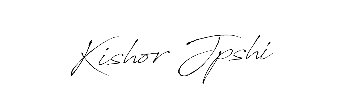 How to make Kishor Jpshi name signature. Use Antro_Vectra style for creating short signs online. This is the latest handwritten sign. Kishor Jpshi signature style 6 images and pictures png