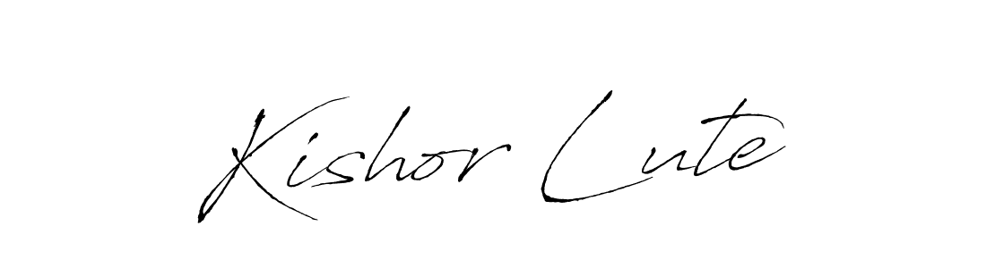 How to make Kishor Lute signature? Antro_Vectra is a professional autograph style. Create handwritten signature for Kishor Lute name. Kishor Lute signature style 6 images and pictures png