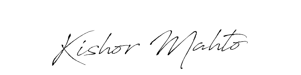 Design your own signature with our free online signature maker. With this signature software, you can create a handwritten (Antro_Vectra) signature for name Kishor Mahto. Kishor Mahto signature style 6 images and pictures png