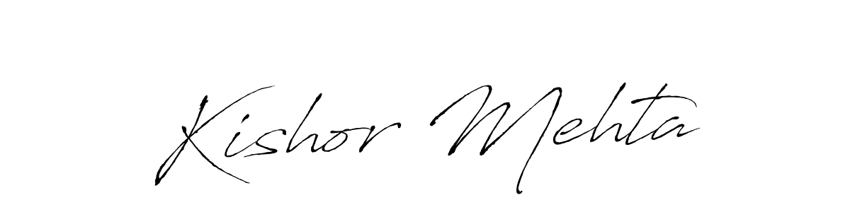 Kishor Mehta stylish signature style. Best Handwritten Sign (Antro_Vectra) for my name. Handwritten Signature Collection Ideas for my name Kishor Mehta. Kishor Mehta signature style 6 images and pictures png