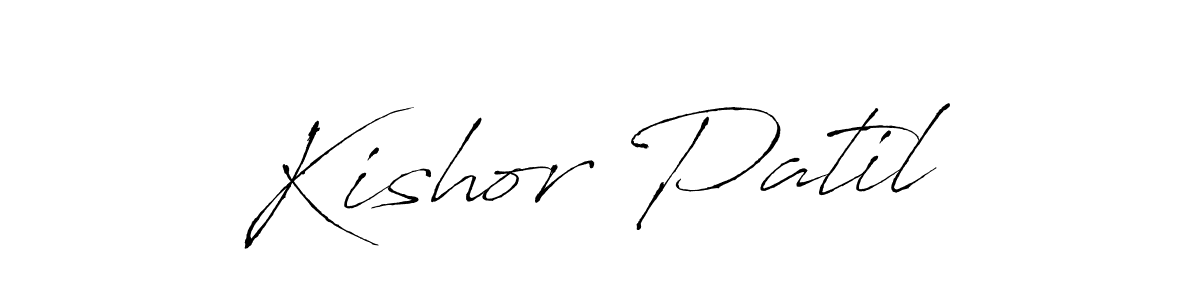 Kishor Patil stylish signature style. Best Handwritten Sign (Antro_Vectra) for my name. Handwritten Signature Collection Ideas for my name Kishor Patil. Kishor Patil signature style 6 images and pictures png