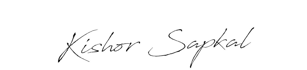 The best way (Antro_Vectra) to make a short signature is to pick only two or three words in your name. The name Kishor Sapkal include a total of six letters. For converting this name. Kishor Sapkal signature style 6 images and pictures png