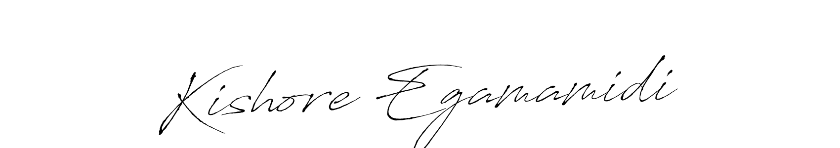 Create a beautiful signature design for name Kishore Egamamidi. With this signature (Antro_Vectra) fonts, you can make a handwritten signature for free. Kishore Egamamidi signature style 6 images and pictures png