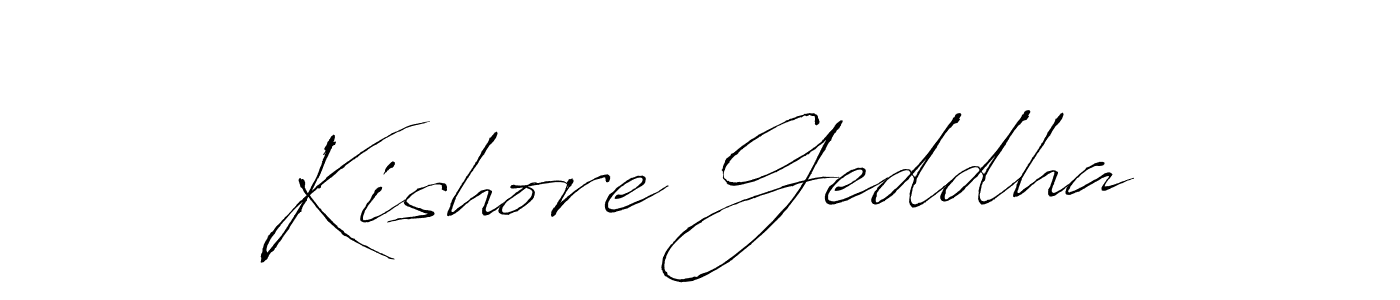 Create a beautiful signature design for name Kishore Geddha. With this signature (Antro_Vectra) fonts, you can make a handwritten signature for free. Kishore Geddha signature style 6 images and pictures png