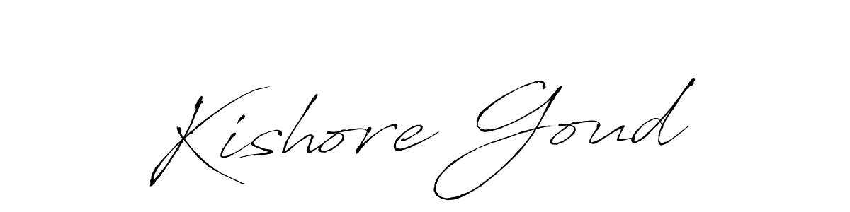 Kishore Goud stylish signature style. Best Handwritten Sign (Antro_Vectra) for my name. Handwritten Signature Collection Ideas for my name Kishore Goud. Kishore Goud signature style 6 images and pictures png