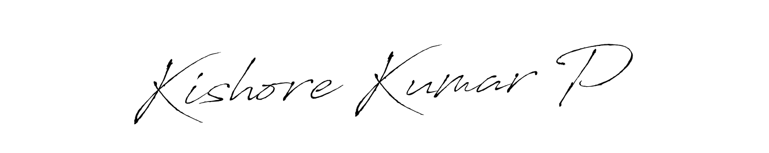 Make a beautiful signature design for name Kishore Kumar P. With this signature (Antro_Vectra) style, you can create a handwritten signature for free. Kishore Kumar P signature style 6 images and pictures png