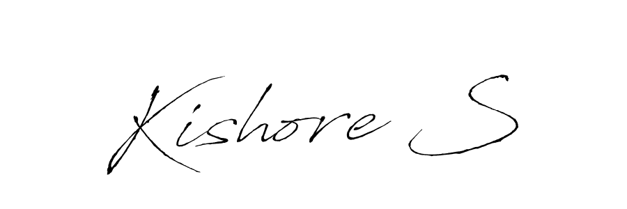 Design your own signature with our free online signature maker. With this signature software, you can create a handwritten (Antro_Vectra) signature for name Kishore S. Kishore S signature style 6 images and pictures png