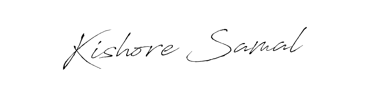 How to make Kishore Samal name signature. Use Antro_Vectra style for creating short signs online. This is the latest handwritten sign. Kishore Samal signature style 6 images and pictures png