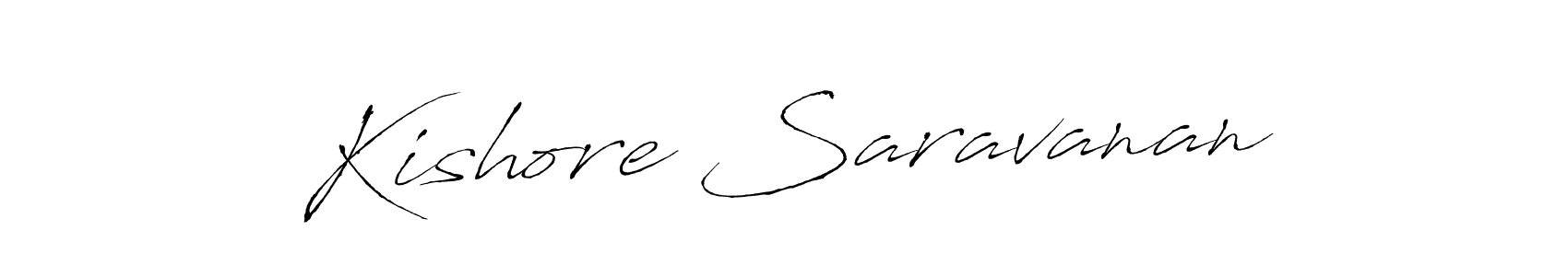 Make a beautiful signature design for name Kishore Saravanan. With this signature (Antro_Vectra) style, you can create a handwritten signature for free. Kishore Saravanan signature style 6 images and pictures png