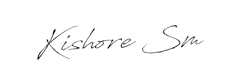 Design your own signature with our free online signature maker. With this signature software, you can create a handwritten (Antro_Vectra) signature for name Kishore Sm. Kishore Sm signature style 6 images and pictures png