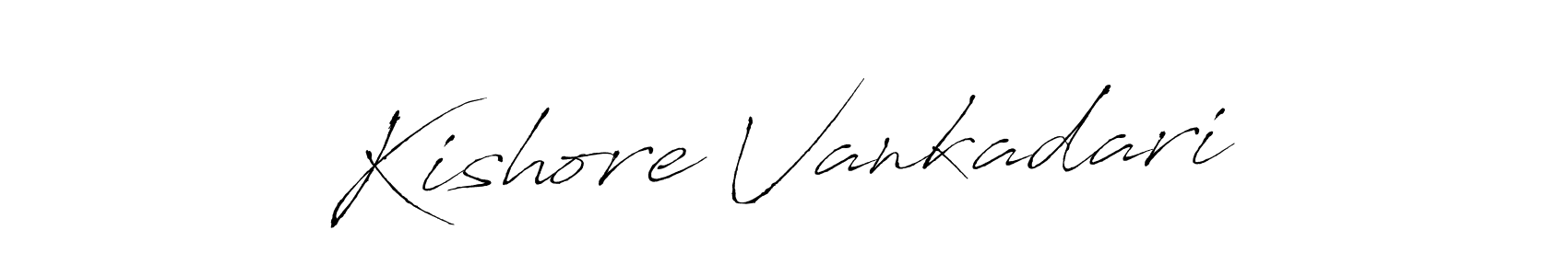 How to make Kishore Vankadari signature? Antro_Vectra is a professional autograph style. Create handwritten signature for Kishore Vankadari name. Kishore Vankadari signature style 6 images and pictures png