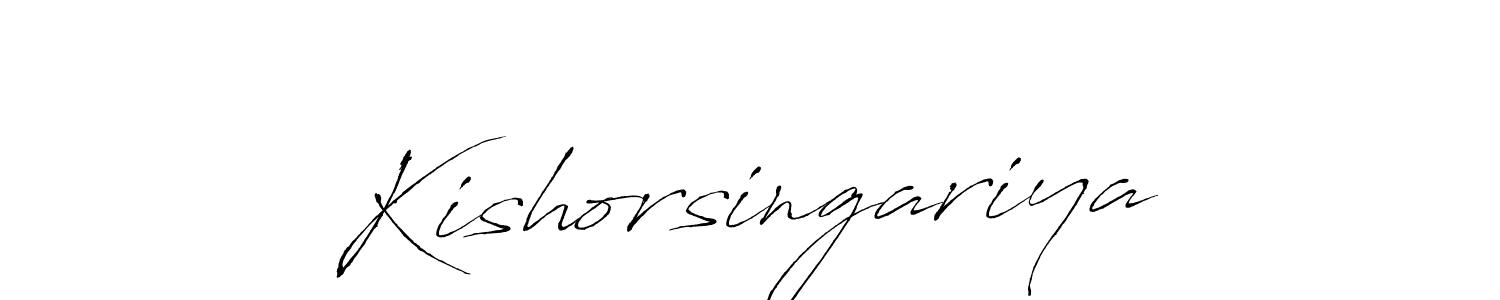 Make a beautiful signature design for name Kishorsingariya. With this signature (Antro_Vectra) style, you can create a handwritten signature for free. Kishorsingariya signature style 6 images and pictures png