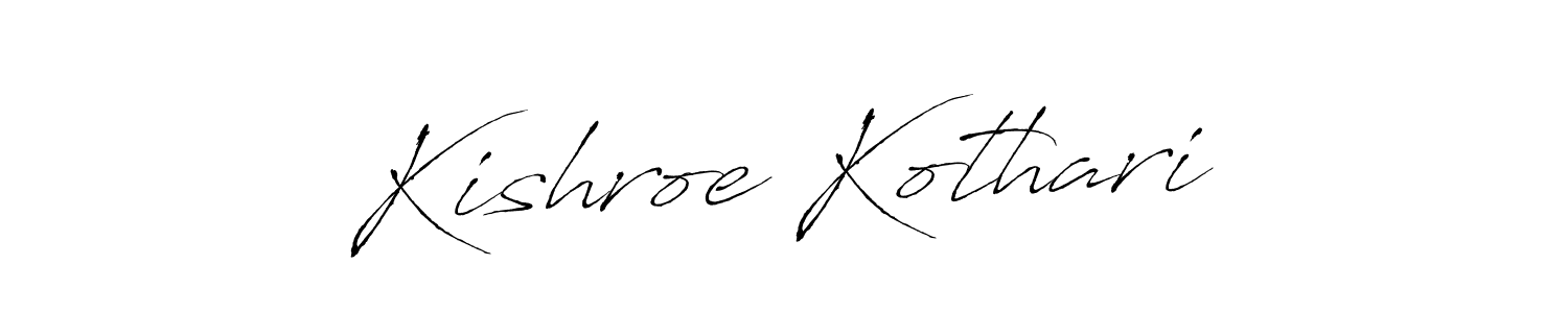 Kishroe Kothari stylish signature style. Best Handwritten Sign (Antro_Vectra) for my name. Handwritten Signature Collection Ideas for my name Kishroe Kothari. Kishroe Kothari signature style 6 images and pictures png