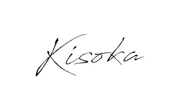 Kisoka stylish signature style. Best Handwritten Sign (Antro_Vectra) for my name. Handwritten Signature Collection Ideas for my name Kisoka. Kisoka signature style 6 images and pictures png