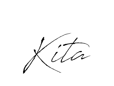 Make a beautiful signature design for name Kita. With this signature (Antro_Vectra) style, you can create a handwritten signature for free. Kita signature style 6 images and pictures png