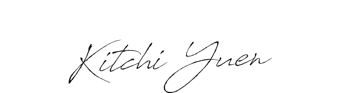 How to make Kitchi Yuen name signature. Use Antro_Vectra style for creating short signs online. This is the latest handwritten sign. Kitchi Yuen signature style 6 images and pictures png