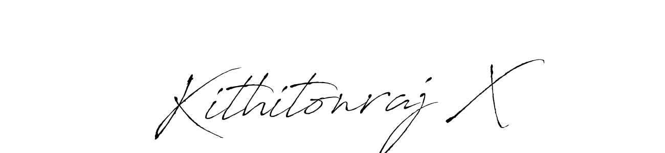 The best way (Antro_Vectra) to make a short signature is to pick only two or three words in your name. The name Kithitonraj X include a total of six letters. For converting this name. Kithitonraj X signature style 6 images and pictures png