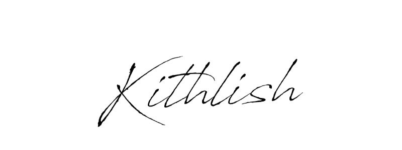 Make a beautiful signature design for name Kithlish. With this signature (Antro_Vectra) style, you can create a handwritten signature for free. Kithlish signature style 6 images and pictures png