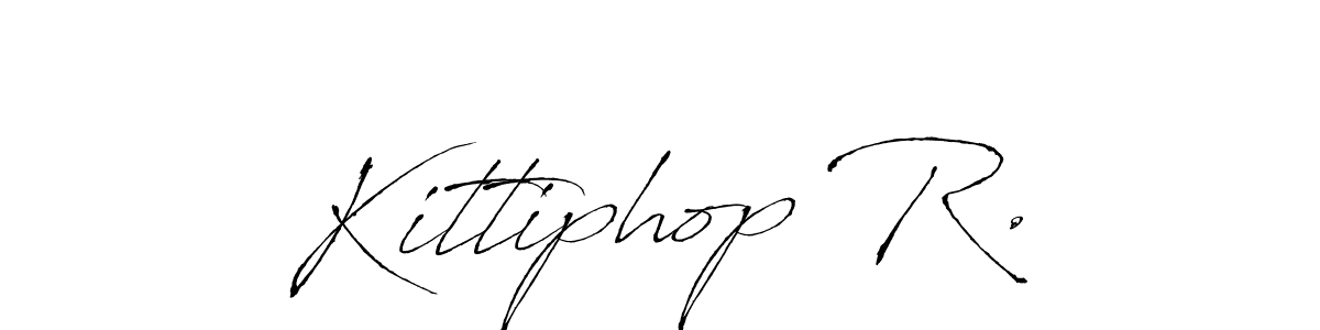 You should practise on your own different ways (Antro_Vectra) to write your name (Kittiphop R.) in signature. don't let someone else do it for you. Kittiphop R. signature style 6 images and pictures png