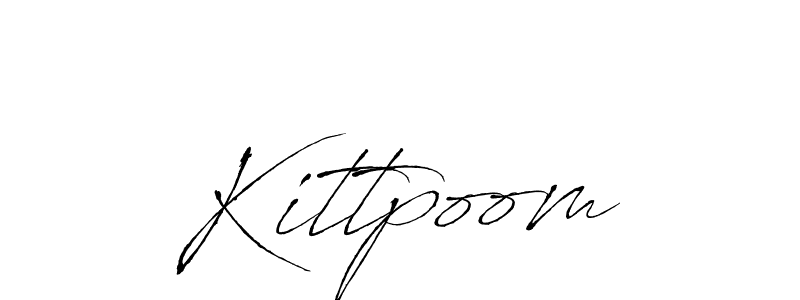 Make a beautiful signature design for name Kittpoom. With this signature (Antro_Vectra) style, you can create a handwritten signature for free. Kittpoom signature style 6 images and pictures png