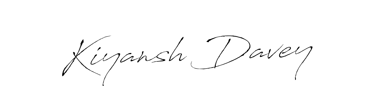 How to make Kiyansh Davey name signature. Use Antro_Vectra style for creating short signs online. This is the latest handwritten sign. Kiyansh Davey signature style 6 images and pictures png
