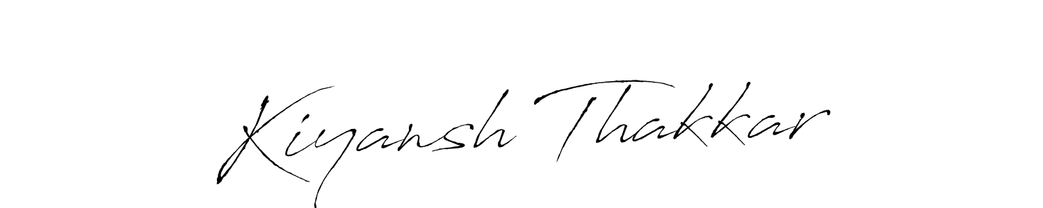 Similarly Antro_Vectra is the best handwritten signature design. Signature creator online .You can use it as an online autograph creator for name Kiyansh Thakkar. Kiyansh Thakkar signature style 6 images and pictures png