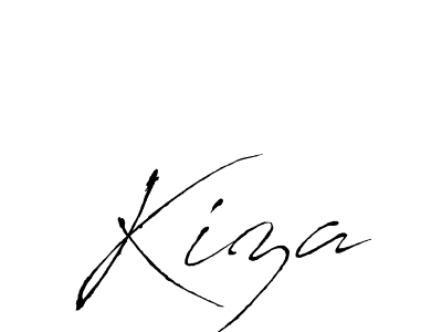 Use a signature maker to create a handwritten signature online. With this signature software, you can design (Antro_Vectra) your own signature for name Kiza. Kiza signature style 6 images and pictures png