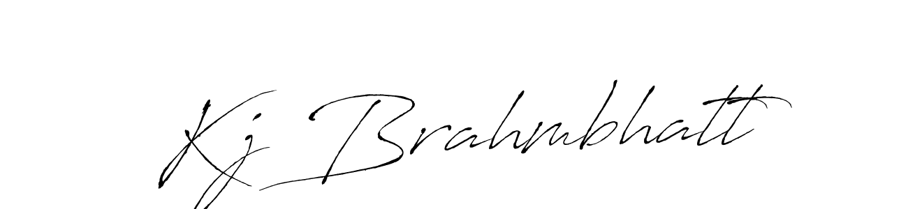 Create a beautiful signature design for name Kj Brahmbhatt. With this signature (Antro_Vectra) fonts, you can make a handwritten signature for free. Kj Brahmbhatt signature style 6 images and pictures png