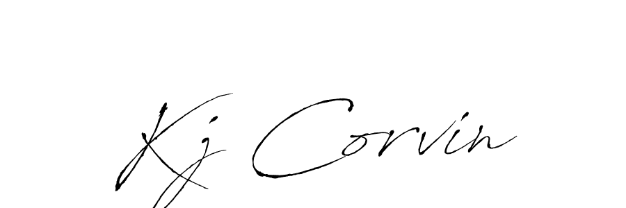 You should practise on your own different ways (Antro_Vectra) to write your name (Kj Corvin) in signature. don't let someone else do it for you. Kj Corvin signature style 6 images and pictures png