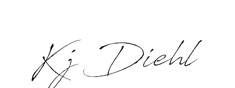 How to make Kj Diehl name signature. Use Antro_Vectra style for creating short signs online. This is the latest handwritten sign. Kj Diehl signature style 6 images and pictures png