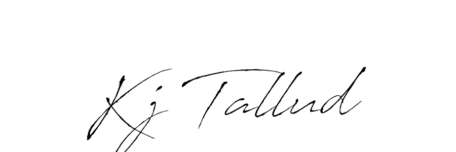 Also we have Kj Tallud name is the best signature style. Create professional handwritten signature collection using Antro_Vectra autograph style. Kj Tallud signature style 6 images and pictures png