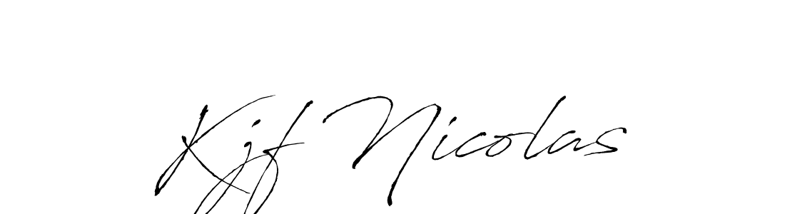 Create a beautiful signature design for name Kjf Nicolas. With this signature (Antro_Vectra) fonts, you can make a handwritten signature for free. Kjf Nicolas signature style 6 images and pictures png